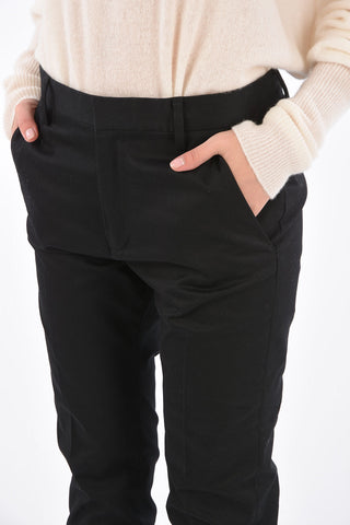 Man cigarette fit cuffed hem trousers