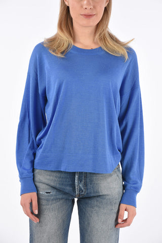 maglia girocollo in cashmere e seta