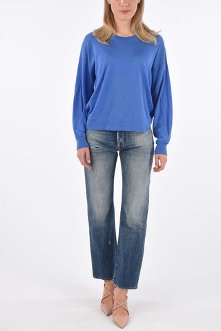 maglia girocollo in cashmere e seta