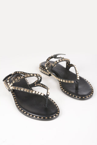 Studded Leather PEPS Thong Sandals