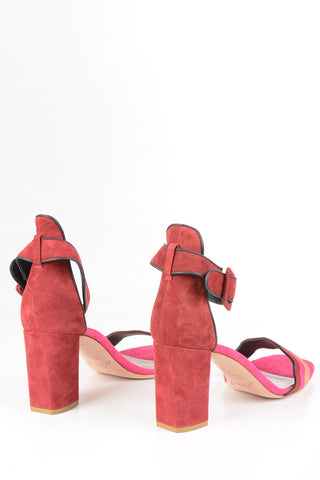 Suede Sandals SABRINA with  Ankle Strap 8cm