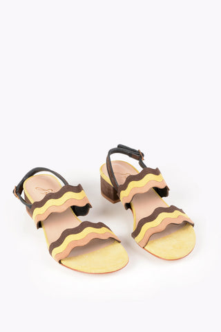 Suede Sandals MELANIA with Block Heel 4cm