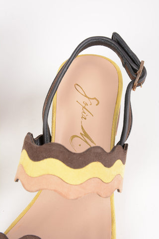 Suede Sandals MELANIA with Block Heel 4cm