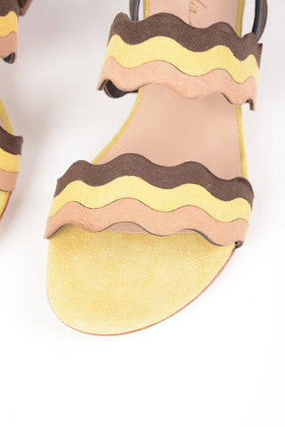 Suede Sandals MELANIA with Block Heel 4cm
