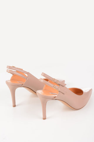 Leather Slingbacks with Double Strap 8cm