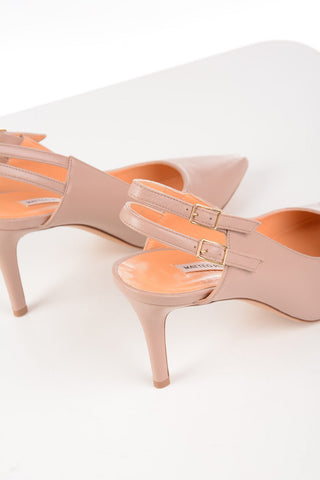 Leather Slingbacks with Double Strap 8cm