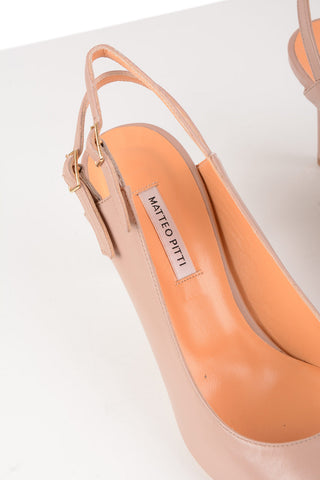 Leather Slingbacks with Double Strap 8cm