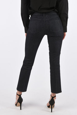 slim fit piping jeans