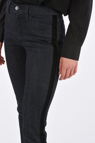 slim fit piping jeans