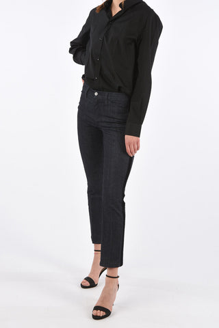 slim fit piping jeans