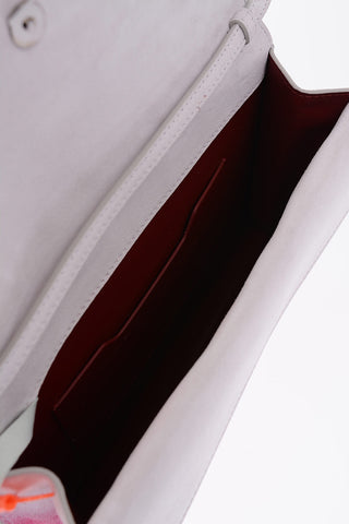 suede leather JITNEY 1.0 Clutch with removable shoulder strap
