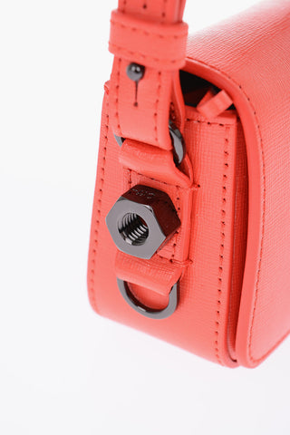 leather baby flap bag with removable shoulder strap