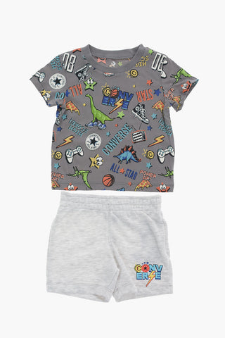 Set T-shirt e Pantaloncini a Fantasia