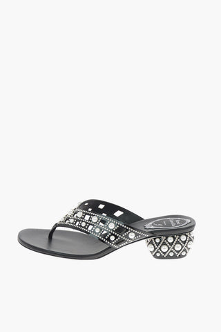 Thong Sandals LADY PERLA with Jewel Applications 3cm