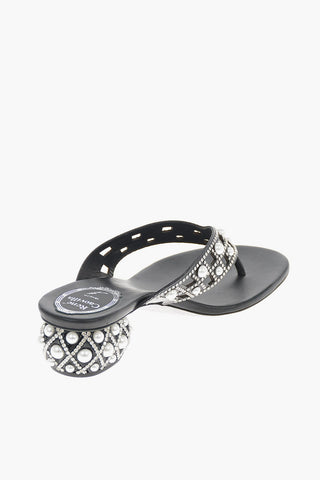 Thong Sandals LADY PERLA with Jewel Applications 3cm