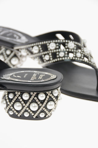 Thong Sandals LADY PERLA with Jewel Applications 3cm