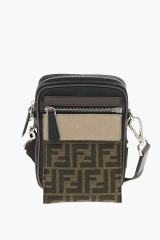 Mini Borsa Crossbody in Tessuto con Dettaglio Monogram