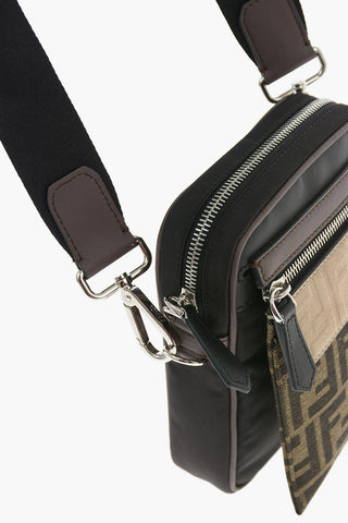 Mini Borsa Crossbody in Tessuto con Dettaglio Monogram