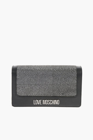 LOVE MOSCHINO Camera Bag in Ecopelle con Strass