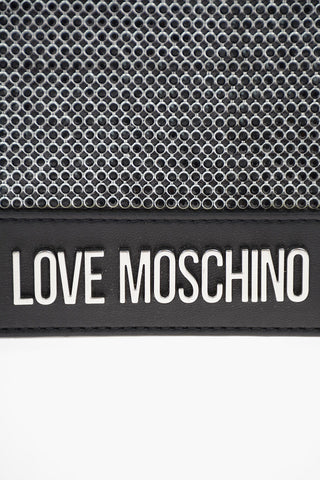 LOVE MOSCHINO Camera Bag in Ecopelle con Strass