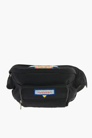 Fabric Bum Bag with 80's Patches