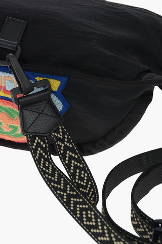 Fabric Bum Bag with 80's Patches