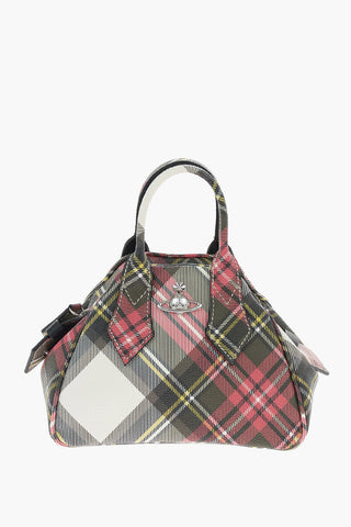 tartan leather YASMINE Derby mini Bowler Bag