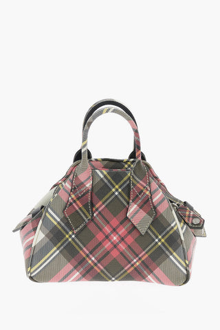 tartan leather YASMINE Derby mini Bowler Bag