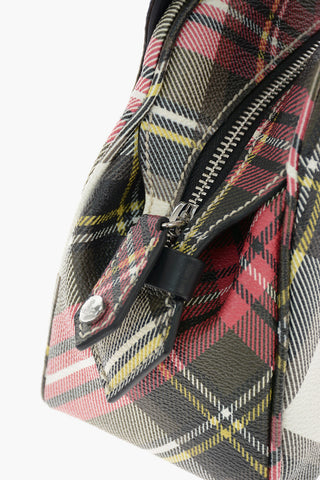 tartan leather YASMINE Derby mini Bowler Bag