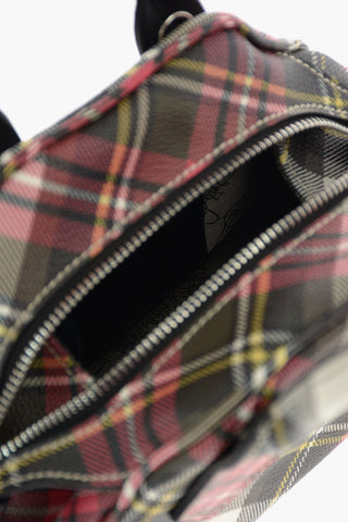 tartan leather YASMINE Derby mini Bowler Bag