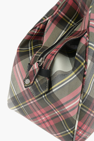 tartan leather YASMINE Derby Bowler Bag