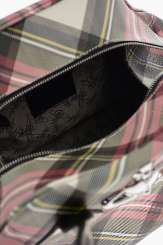 tartan leather YASMINE Derby Bowler Bag