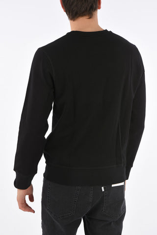 Embroidred crew-neck sweatshirt