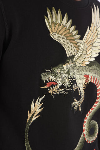 Embroidred crew-neck sweatshirt