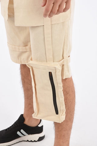drawstring waist cargo shorts