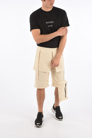 drawstring waist cargo shorts
