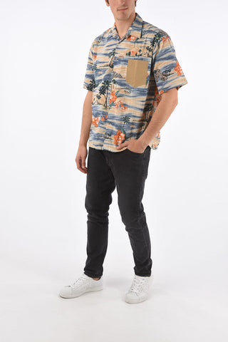 floral-print shirt