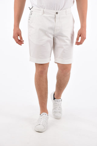 Stretch Cotton Cuffed Hem Shorts