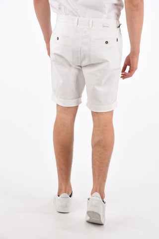 Stretch Cotton Cuffed Hem Shorts