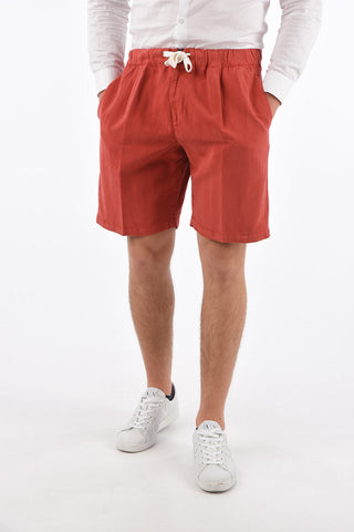 Single Pleat Shorts with Drawstring
