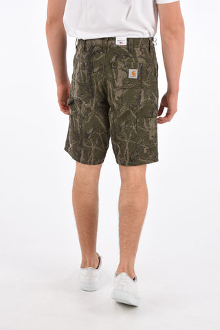 Camouflage Denim Utility Shorts