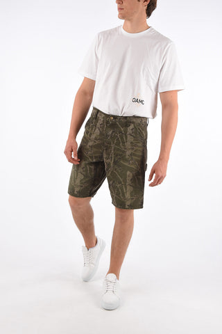 Camouflage Denim Utility Shorts