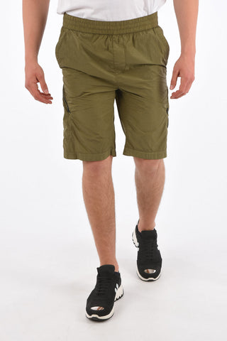 nylon drawstring waist shorts