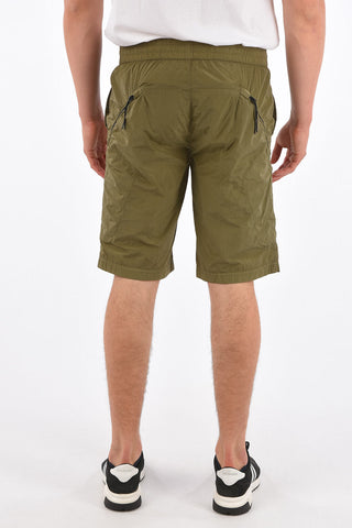 nylon drawstring waist shorts
