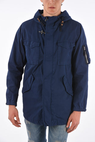 Zipped Utility Parka with Hood