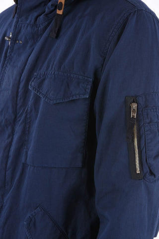 Zipped Utility Parka with Hood