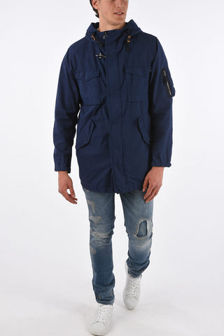 Zipped Utility Parka with Hood