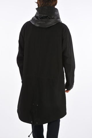 cappotto con zip e cappuccio removibile
