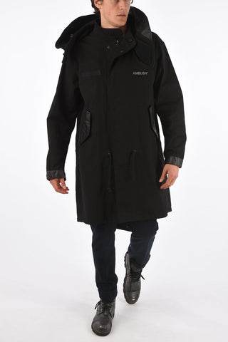 cappotto con zip e cappuccio removibile