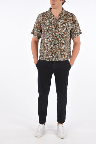 camicia stampa ghepardo a manica corta